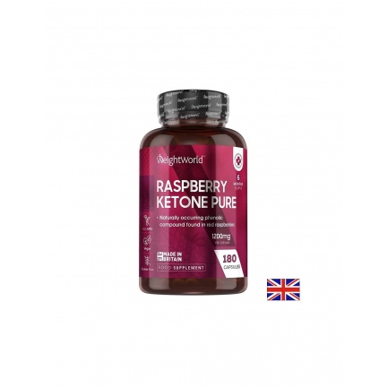 Горене на мазнини - Малинови кетони, 1200 mg х180 капсули Weight Worl