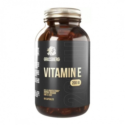 Grassberg Vitamin E 200IU - Витамин E | 60 caps