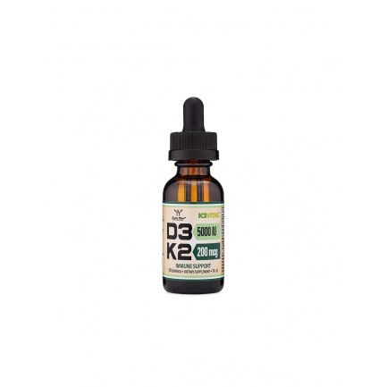 Грижа за костите - Витамин D3 5000 IU + K2 200 µg, капки, 29.6 ml