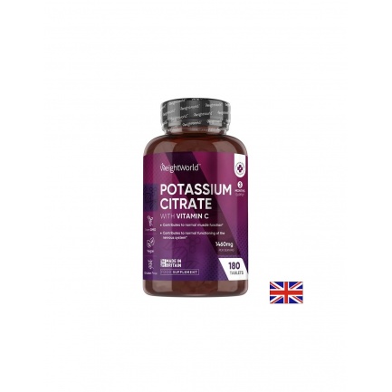 WeightWorld Калий цитрат 690 mg + Витамин C 40 mg – Мускули, нерви и сърце, 180 таблетки