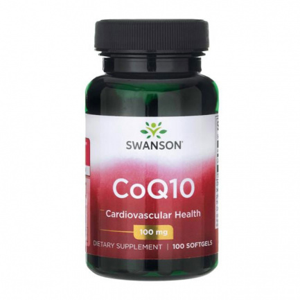 Swanson Коензим CoQ10 100 mg x100 софт гел капсули