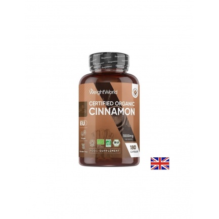 Контрол на теглото и кръвната захар - Цейлонска канела (органик),1000 mg х 180 капсули Weight Worl