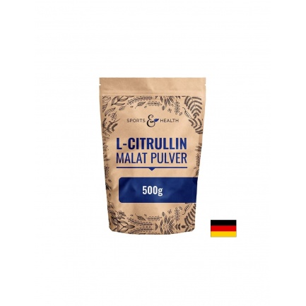L-Цитрулин Малат – Мускулна издръжливост, 6000 mg, 500 g прах