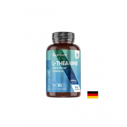 L-Теанин 400 mg + Черен пипер 8 mg – Спокойствие, концентрация и нервен баланс, 180 капсули