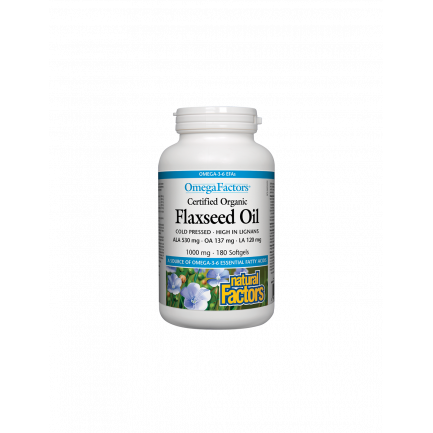 Flaxseed Oil/ Ленено масло 1000 mg х 180 софтгел капсули Natural Factors