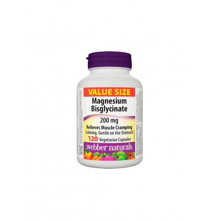 Magnesium Bisglycinate / Магнезий (бисглицинат),200 mg, 120 капсули