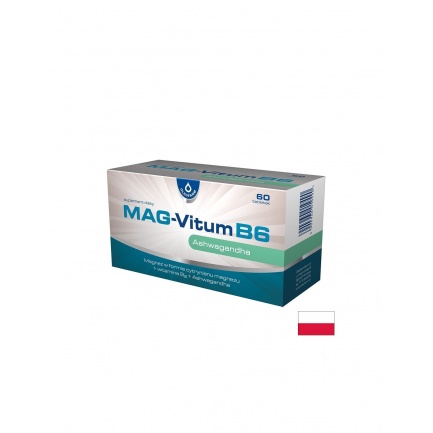 Магнезий 100 mg + Ашваганда 80 mg + Витамин B6 – При стрес, напрежение и умора, 60 таблетки