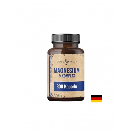 Магнезий 200 mg (комплекс от 9 форми) + B6 и Пантотенова киселина – За мускули, енергия и нервна система, 300 капсули