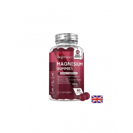 WeightWorld Магнезий цитрат 125 mg – Мускули, енергия и сърце, 90 желирани таблетки