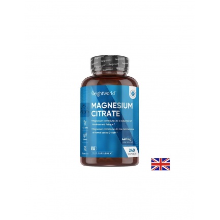 WeightWorld Магнезий цитрат 222 mg – Мускули, енергия и сърце, 240 капсули