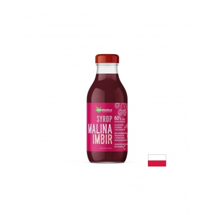 Малина + Джинджифил + Ацерола – За храносмилане и имунитет, сироп 300 ml