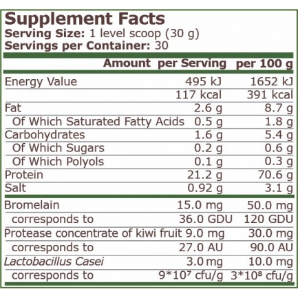 Pure Nutrition - Plant Protein - Natural Vanilla - 900 G