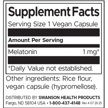 Swanson Мелатонин 1 mg х120 капсули