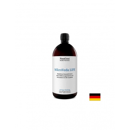 MikroVeda Life - Биоактивен фермент с пробиотични бактерии и билкови екстракти, 1000 ml