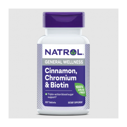 Natrol Канела Биотин Хром х60 таблетки