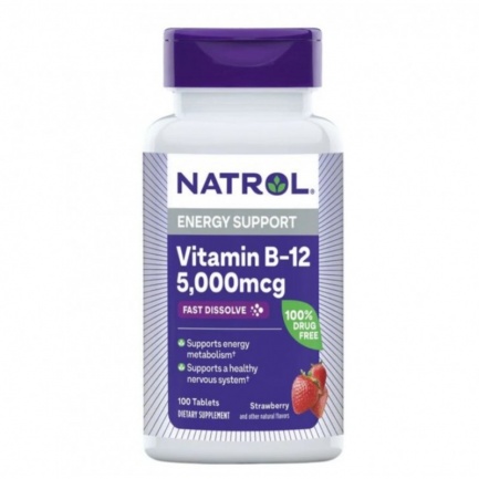 Natrol Vitamin B-12 Fast Dissolve - Витамин B | 100 tabs