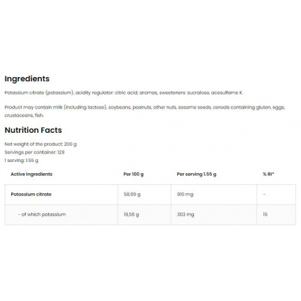 Potassium Citrate Powder