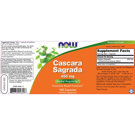 Cascara Sagrada 450 mg