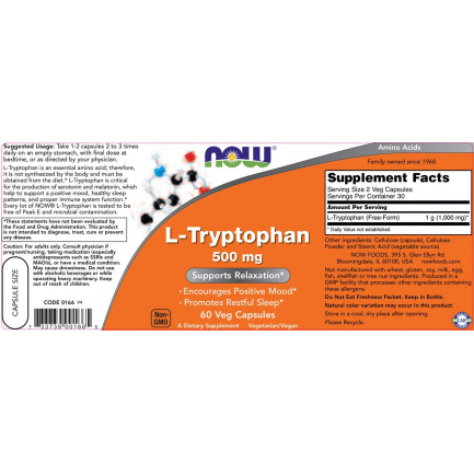 Tryptophan 500 mg