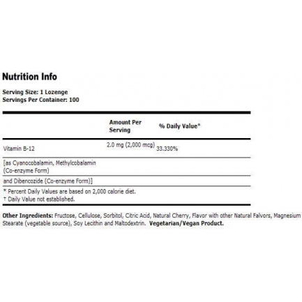 Vitamin B-12 Instant Energy 2000 mcg