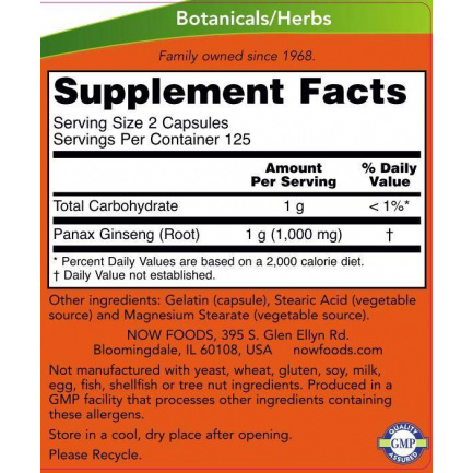 Panax Ginseng 500 mg