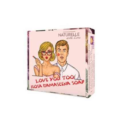 NATURELLE with Love Ръчно изработен козметичен сапун за ръце с Роза Дамасцена 70 g