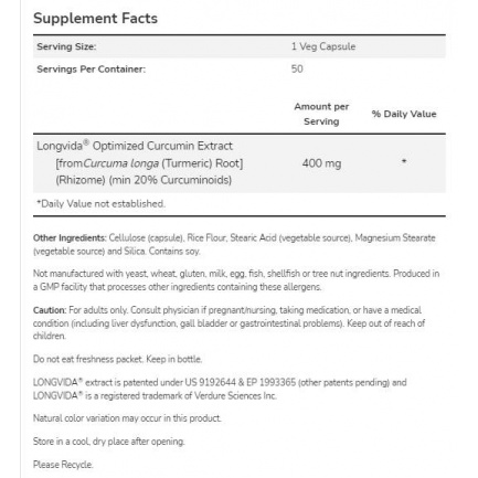 CurcuBrain™ 400 mg | Longvida® Optimized Curcumin