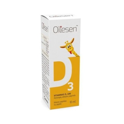 Oilesen Витамин D3 капки 400 IU 10 ml