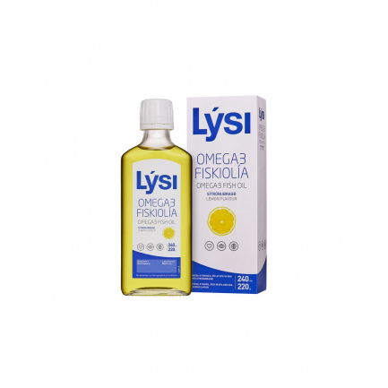 Омега-3 – течно рибено масло - EPA - 745 mg, DHA – 490 mg, 240 ml с вкус на лимон