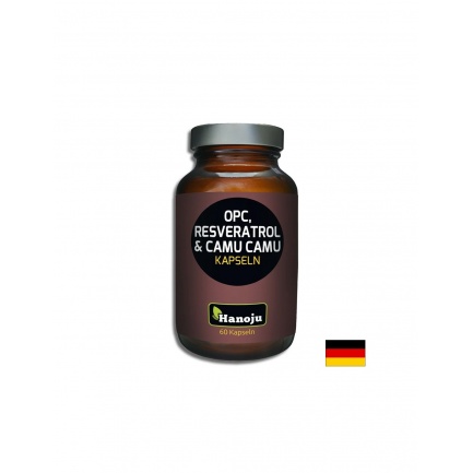 OPC 120 mg + Ресвератрол 200 mg + Каму каму 400 mg – Антиоксидантна защита и анти-ейдж подкрепа, 60 капсули