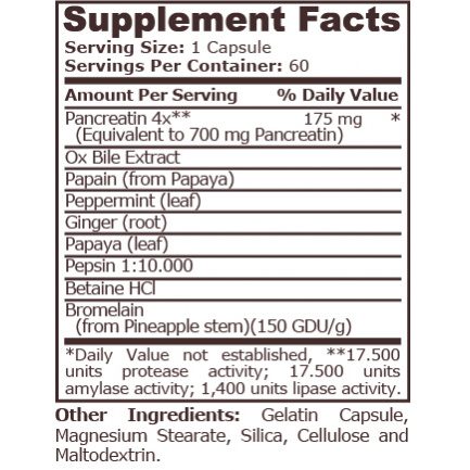 Pure Nutrition - Opti Digest - 60 Capsules