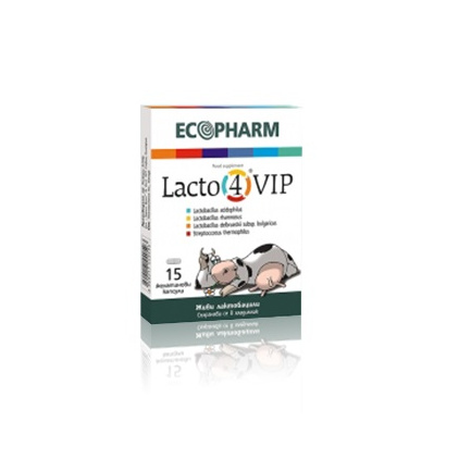 Ecopharm Лакто 4 ВИП Пробиотик за здрава чревна микрофлора и висок имунитет х15 капсули 
