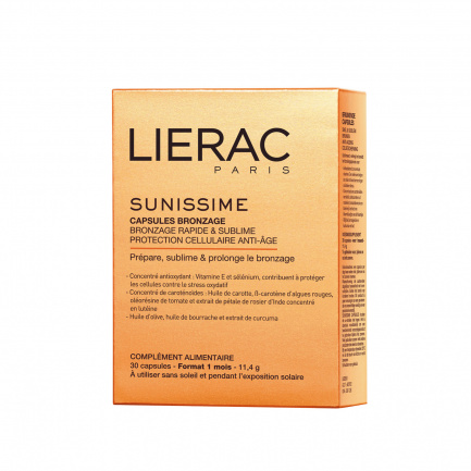 Lierac Sunissime Хранителна добавка за здравословен тен 30 капсули