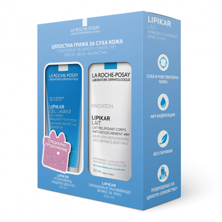 La Roche-Posay Lipikar Лосион 400 ml + Почистващ гел 200 ml
