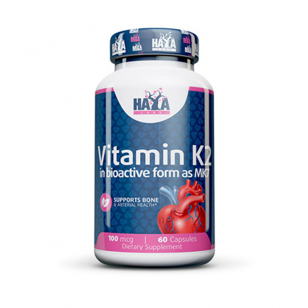 Haya Labs Витамин K2-Mk7 100 mg. х 60 капсули + 1 ПОДАРЪК