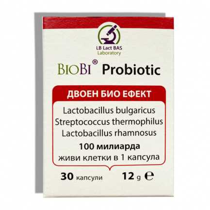 Biobi Пробиотици с Женшен х30 капсули