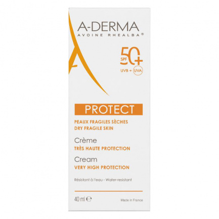 A-Derma Protect Слънцезащитен Крем SPF50+ 40 ml