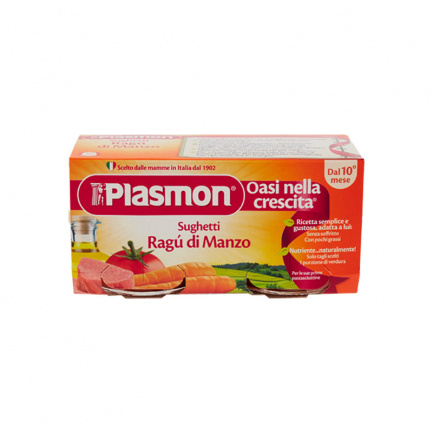 Plasmon 1146 Паста сос рагу 10+м 2 бр. х80 ml