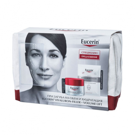 Eucerin Hyaluron-Filler+ Volume Lift Дневен крем за нормална и смесена кожа + Хидратираща маска с хиалурон