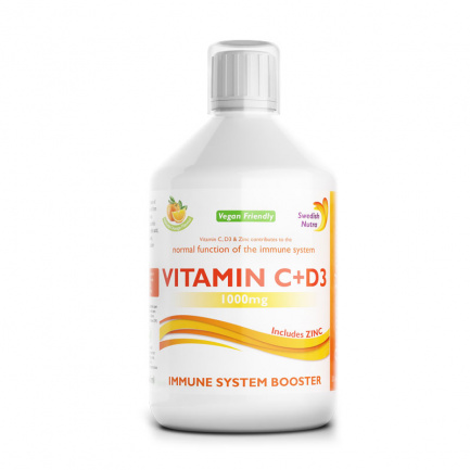 Витамин С 1000mg + D3 + Цинк - за имунната система х500 ml