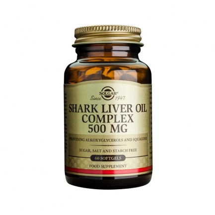 Solgar Масло от дроб на акула 500 mg х60 меки капсули