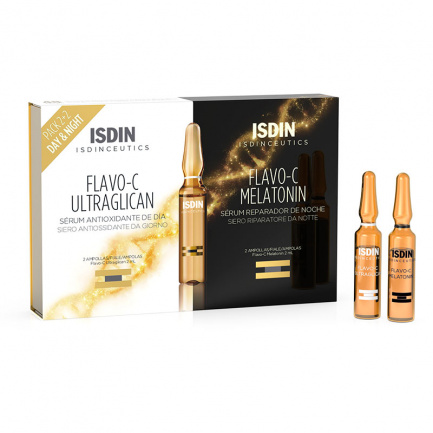 ISDIN Ultraglican Дневен антиоксидантен серум 2 броя х2 ml + Melatonin Нощен възстановяващ серум 2 броя х2 ml