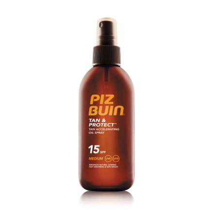 Piz Buin Tan & Protect Слънцезащитно олио за бронзов тен SPF15 х150 мл