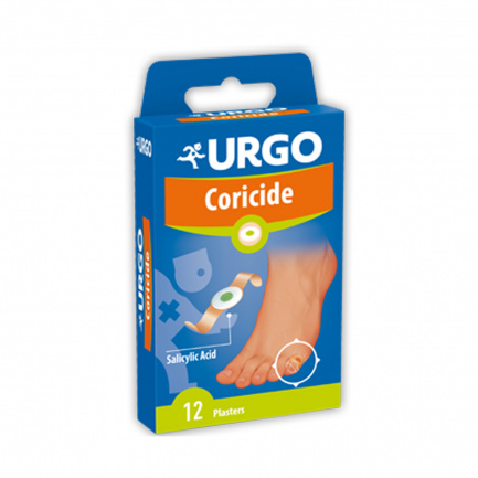 Urgo Coricide Пластири за лечение на мазоли, кокоши трън и мазолести образувания 12 броя
