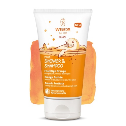 Weleda Kids 2 в 1 Душ-гел и шампоан за деца Весел портокал 150 ml