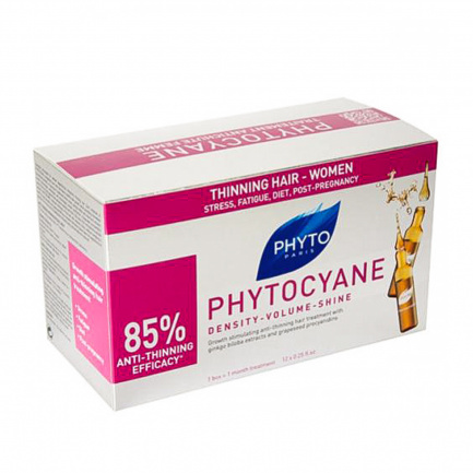 Phyto Phytocyane Ампули против косопад за жени 7.5 мл х12 броя