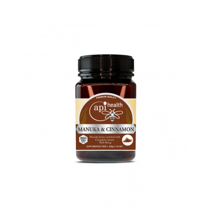 ApiHealth Пчелен мед Манука с канела Cinnamon VENZ MGO 100+, 500 g