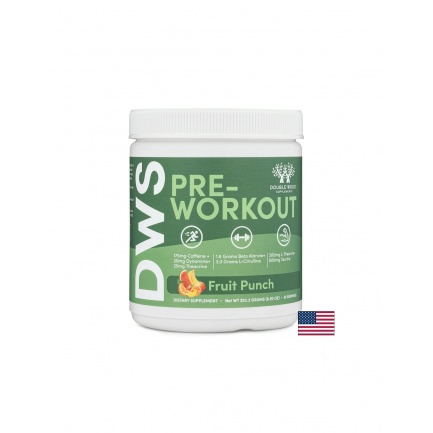 Pre-Workout L-Цитрулин 3000 mg + Бета аланин 1600 mg + Кофеин 175 mg – Енергия и издръжливост, плодов пунш, 253 g, 30 дози, прах