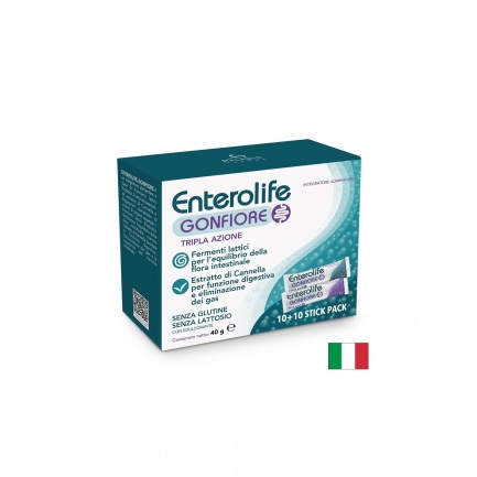 Пробиотици 3 млрд. CFU + Храносмилателни ензими (DigeZyme®) 50 mg и Канела 100 mg – Enterolife DUO, 10+10 сашета