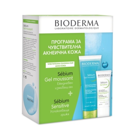 Bioderma Sebium Sensitive Крем 30 ml + Измивен гел 100 ml